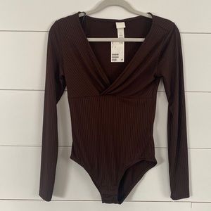 NWT H&M BROWN BODYSUIT SIZE SMALL!